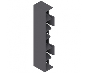 Zaślepka do ścianki tylnej (bok M, ścianka tylna E), MERIVOBOX, antracyt mat, symetryczna