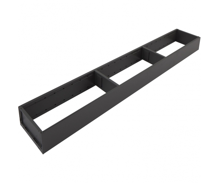AMBIA-LINE  ramki do szuflady standardowej, do LEGRABOX/MERIVOBOX, stal,     dł. 650 mm, szerokość 100 mm+szary indium mat*P/U:
