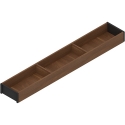 AMBIA-LINE  ramki do szuflady standardowej, do LEGRABOX/MERIVOBOX, w opcji drewnopodobnej, dł. 650 mm, szerokość 100 mm, czarny