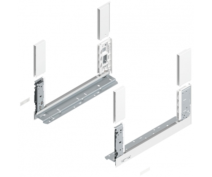 Bok LEGRABOX free, wys. C (177,0 mm), dł. 400 mm, lewy/prawy, jedwabiście biały mat