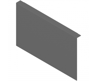 AMBIA-LINE adapter do montażu ramy do drewnianej ścianki tylnej do szuflady z wysokim frontem LEGRABOX wysokość C, stal, antrac