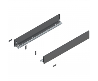 Bok szuflady LEGRABOX, wys. M (90,5 mm), dł. 650 mm, lewy/prawy, antracyt mat