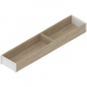 AMBIA-LINE  ramki do szuflady standardowej LEGRABOX, w opcji drewnopodobnej, dł. 500 mm, szerokość 100 mm, Dąb Bard./jedwab.bia