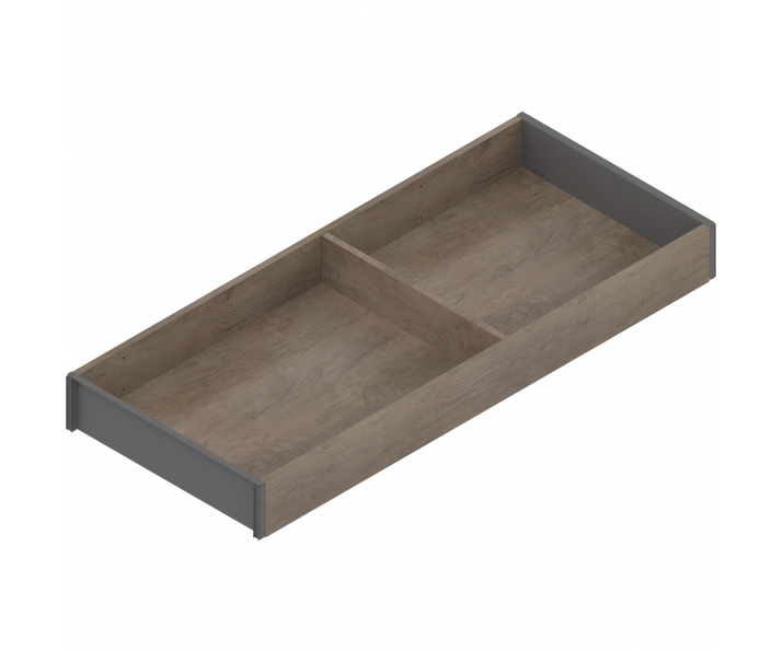 AMBIA-LINE  ramki do szuflady standardowej LEGRABOX, w opcji drewnopodobnej, dł. 500 mm, szerokość 200 mm, Dąb Nebr./szary
