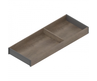 AMBIA-LINE  ramki do szuflady standardowej LEGRABOX, w opcji drewnopodobnej, dł. 550 mm, szerokość 200 mm, Dąb Nebr./szary