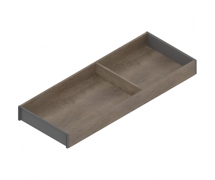 AMBIA-LINE  ramki do szuflady standardowej LEGRABOX, w opcji drewnopodobnej, dł. 550 mm, szerokość 200 mm, Dąb Nebr./szary