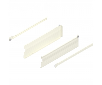 METABOX bok K (118 mm), częściowy wysuw, 25 kg, dł. 450 mm, lewy/prawy, R9001 kremowo-biała