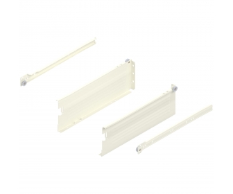 METABOX bok K (118 mm), częściowy wysuw, 25 kg, dł. 350 mm, lewy/prawy, R9001 kremowo-biała