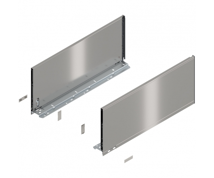 Bok LEGRABOX pure, wys. F (241,0 mm), dł. 550 mm, lewy/prawy, inox-szczotk.-lakier.