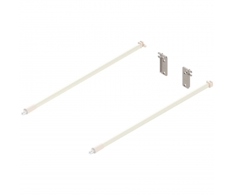 Reling podłużny METABOX, dł. 350 mm, R9001 kremowo-biała