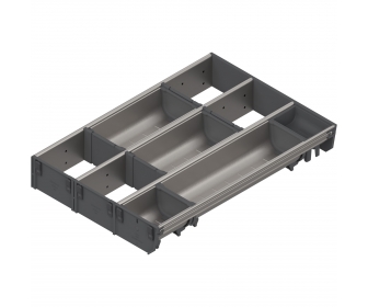 ORGA-LINE wkład kombi (częściowe wypełnienie), do szuflady standardowej TANDEMBOX, dł. NL 450 mm, szer. 297 mm, inox