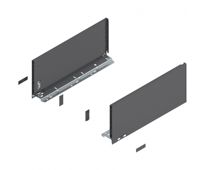Bok LEGRABOX pure, wys. C (177,0 mm), dł. 400 mm, lewy/prawy, antracyt mat