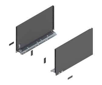 Bok LEGRABOX pure, wys. F (241,0 mm), dł. 400 mm, lewy/prawy, antracyt mat