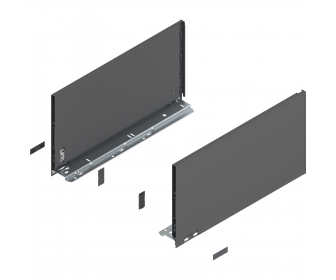 Bok LEGRABOX pure, wys. F (241,0 mm), dł. 450 mm, lewy/prawy, antracyt mat