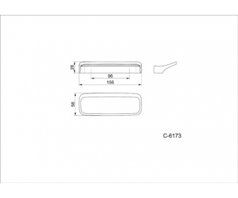 Uchwyt LAGO L 96 mm czarny mat P61