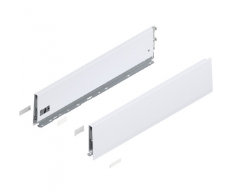 Bok MERIVOBOX, wysokość K (129 mm), dł. 550 mm, lewy/prawy+jedwabiście     biały mat*P/U: 1/5