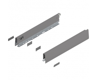 Bok MERIVOBOX, wysokość N (68.5 mm), dł. 400 mm, lewy/prawy+szary indium     mat*P/U: 1/5