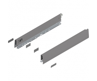 Bok MERIVOBOX, wysokość N (68.5 mm), dł. 450 mm, lewy/prawy+szary indium     mat*P/U: 1/5