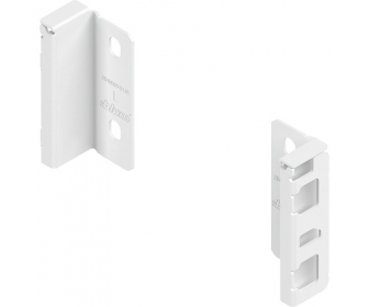 Uchwyt drewnianej ścianki tylnej MERIVOBOX, wys. M (108 mm),     prawy+lewy+jedwabiście biały mat*P/U: 25