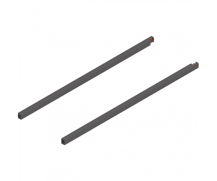 Reling podłużny MERIVOBOX, dł. 600 mm, lewy/prawy, antracyt mat