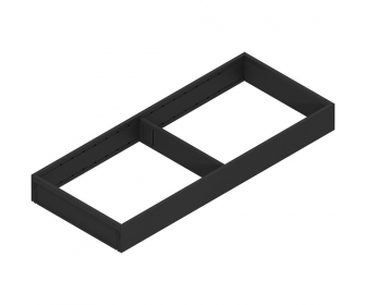 AMBIA-LINE  ramki do szuflady standardowej, do LEGRABOX/MERIVOBOX, stal, dł. 500 mm, szerokość 200 mm, czarny carbon mat