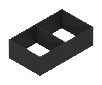 AMBIA-LINE rama, do LEGRABOX/MERIVOBOX szuflady z wysokim frontem, stal, od dł. 400 mm, szerokość 218 mm, czarny carbon mat