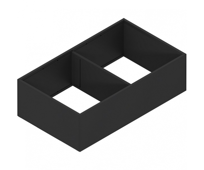 AMBIA-LINE rama, do LEGRABOX/MERIVOBOX szuflady z wysokim frontem, stal, od dł. 400 mm, szerokość 218 mm, czarny carbon mat
