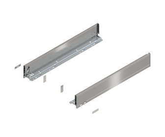 Bok szuflady LEGRABOX, wys. M (90,5 mm), dł. 600 mm, lewy/prawy, inox-szczotk.-lakier.