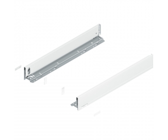 Bok szuflady LEGRABOX, wys. M (90,5 mm), dł. 600 mm, lewy/prawy, jedwabiście biały mat