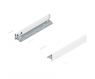 Bok szuflady LEGRABOX, wys. N (66,5 mm), dł. 400 mm, lewy/prawy, jedwabiście biały mat