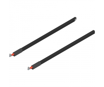 WYC. Reling podłużny TANDEMBOX antaro (górny), dł. 650 mm, lewy/prawy, czarna, do szuflady z wysokim frontem