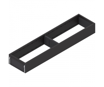 WYC. AMBIA-LINE  ramki do szuflady standardowej LEGRABOX, stal, dł. 450 mm, szerokość 100 mm, brunatnoczarny mat