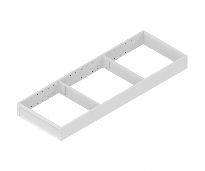AMBIA-LINE  ramki do szuflady standardowej LEGRABOX, stal, dł. 600 mm, szerokość 200 mm, jedwabiście biały mat