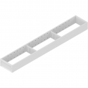 AMBIA-LINE  ramki do szuflady standardowej LEGRABOX, stal, dł. 650 mm, szerokość 100 mm, jedwabiście biały mat