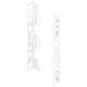 Uchwyt drewnianej ścianki tylnej LEGRABOX, wys. C (193 mm), prawy+lewy, jedwabiście biały mat