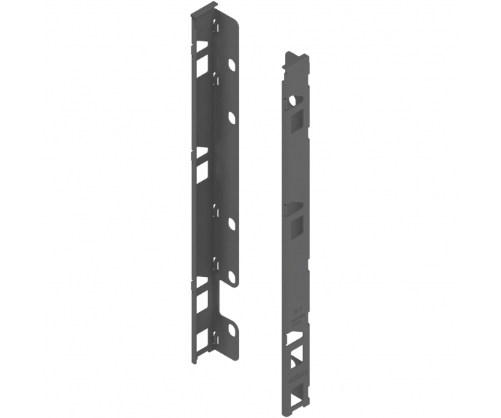 Komplet uchwyt drewnianej ścianki tylnej LEGRABOX wys. F, antracyt, BLUM ZB7F000S