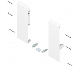 Mocowanie frontu TANDEMBOX antaro, wys. C, biała, do szuflady wew z pojedynczym relingiem, lewe/prawe