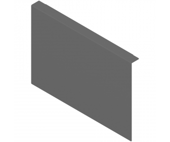 AMBIA-LINE adapter do montażu ramy do drewnianej ścianki tylnej do szuflady z wysokim frontem LEGRABOX wysokość C, stal, antrac