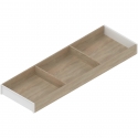 AMBIA-LINE  ramki do szuflady standardowej LEGRABOX, w opcji drewnopodobnej, dł. 650 mm, szerokość 200 mm, Dąb Bard./jedwab.bia
