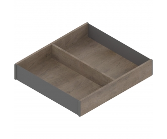 AMBIA-LINE  ramki do szuflady standardowej LEGRABOX, w opcji drewnopodobnej, od dł. 270 mm, szerokość 242 mm, Dąb Nebr./szary