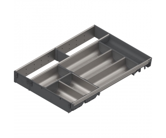 ORGA-LINE wkład kombi (częściowe wypełnienie), do szuflady standardowej TANDEMBOX, dł. NL 550 mm, szer. 377 mm, inox