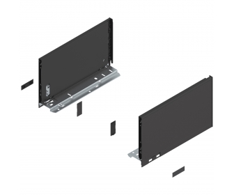 WYC. Bok LEGRABOX pure, wys. C (177,0 mm), dł. 300 mm, lewy/prawy, brunatnoczarny mat