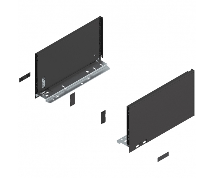 WYC. Bok LEGRABOX pure, wys. C (177,0 mm), dł. 300 mm, lewy/prawy, brunatnoczarny mat