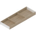 AMBIA-LINE  ramki do szuflady standardowej LEGRABOX, w opcji drewnopodobnej, dł. 600 mm, szerokość 200 mm, Dąb Bard./jedwab.bia