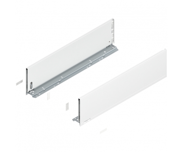 Bok LEGRABOX pure, wys. C (177,0 mm), dł. 650 mm, lewy/prawy, jedwabiście biały mat