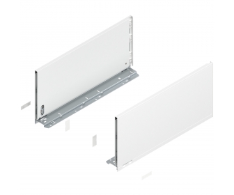 Bok LEGRABOX pure, wys. F (241,0 mm), dł. 500 mm, lewy/prawy, jedwabiście biały mat