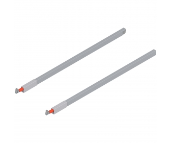 Reling podłużny TANDEMBOX antaro (górny), dł. 650 mm, lewy/prawy, R9006 szara, do szuflady z wysokim frontem