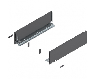 Bok szuflady LEGRABOX, wys. K (128,5 mm), dł. 450 mm, lewy/prawy, antracyt mat