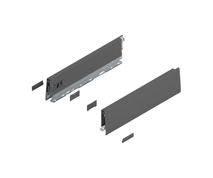 Bok MERIVOBOX, wysokość M (91 mm), dł. 350 mm, lewy/prawy+antracyt     mat*P/U: 1/5