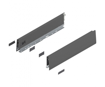 Bok MERIVOBOX, wysokość M (91 mm), dł. 400 mm, lewy/prawy+antracyt     mat*P/U: 1/5